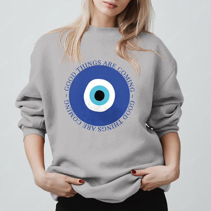 Olivenorma Vintage Classic Evil Eye Design Sweatshirt - image 4