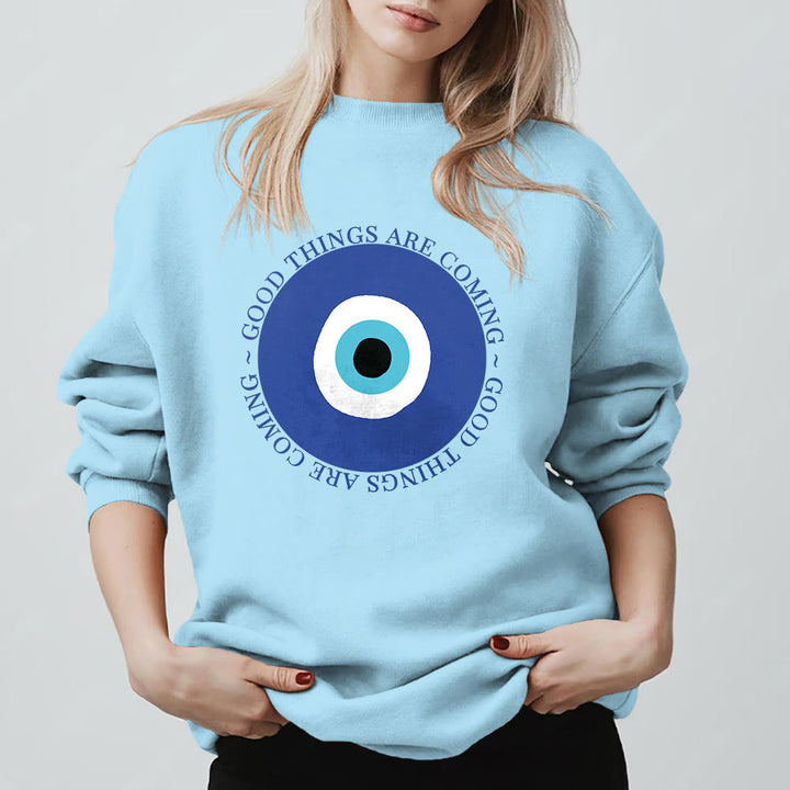 Olivenorma Vintage Classic Evil Eye Design Sweatshirt - image 10