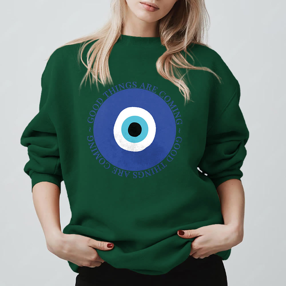 Olivenorma Vintage Classic Evil Eye Design Sweatshirt - image 14