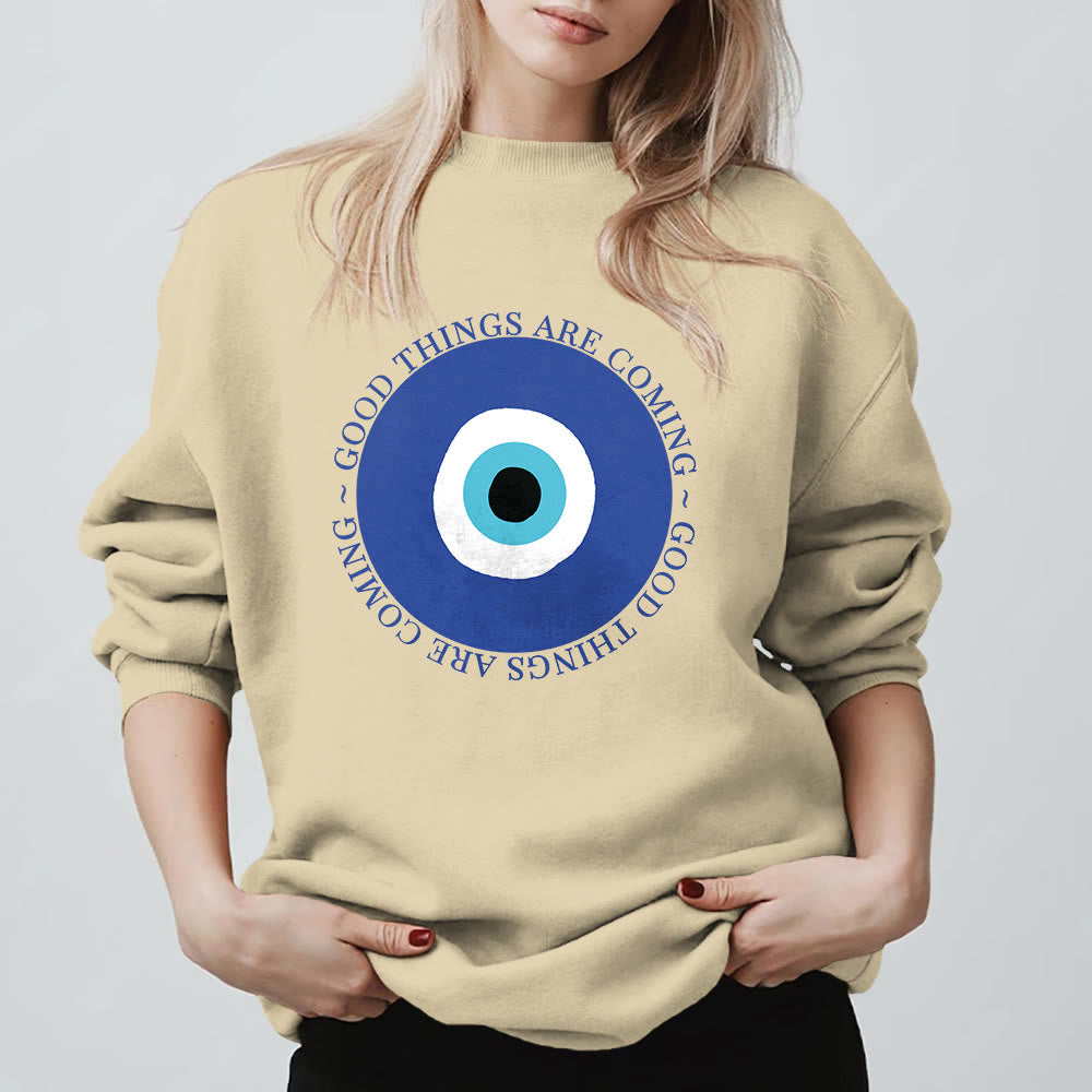 Olivenorma Vintage Classic Evil Eye Design Sweatshirt - image 8