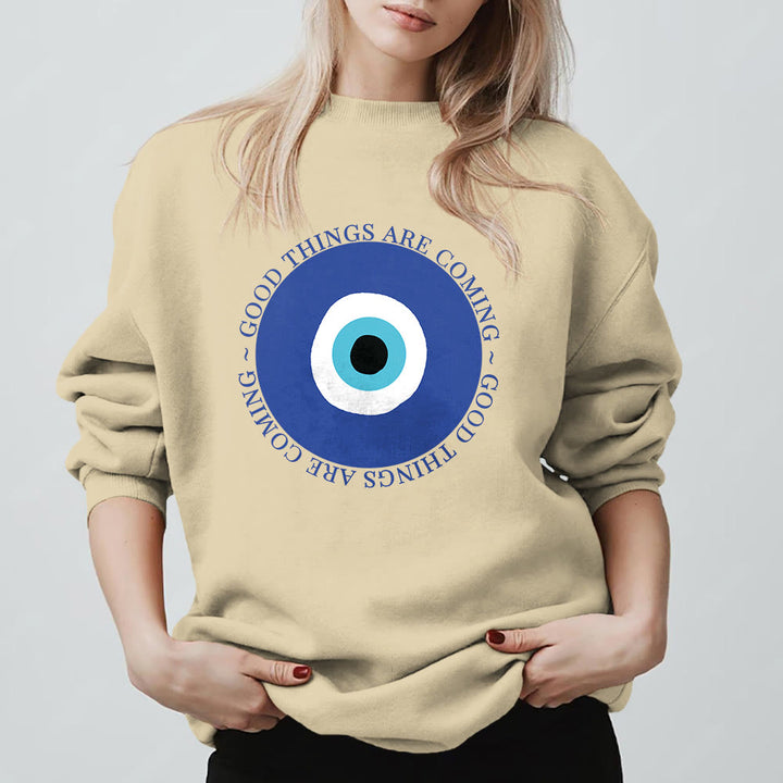 Olivenorma Vintage Classic Evil Eye Design Sweatshirt - image 8