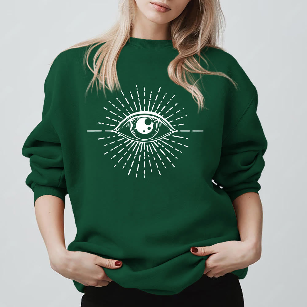 Olivenorma Spiritual Evil Eye Sunburst Sweatshirt  - image 0