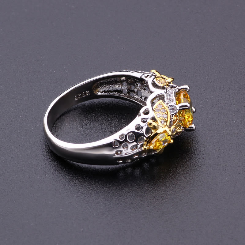 FREE Today: Save The Bees - Citrine Zircon Queen Bee Citrine Ring - image 6