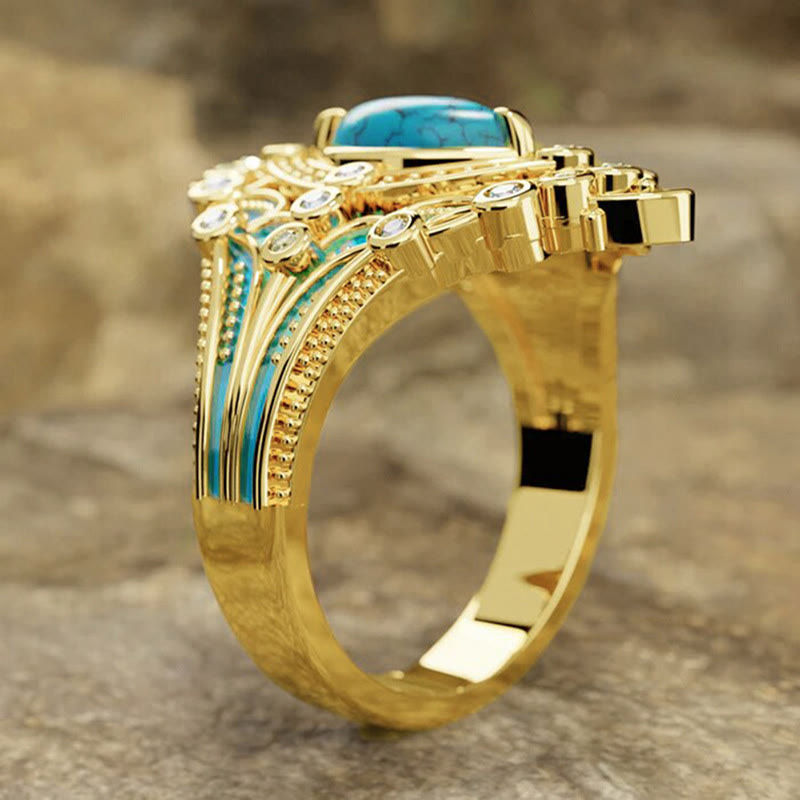 FREE Today:  Marquise Cut Turquoise Style Vintage Elegant Ring - image 2