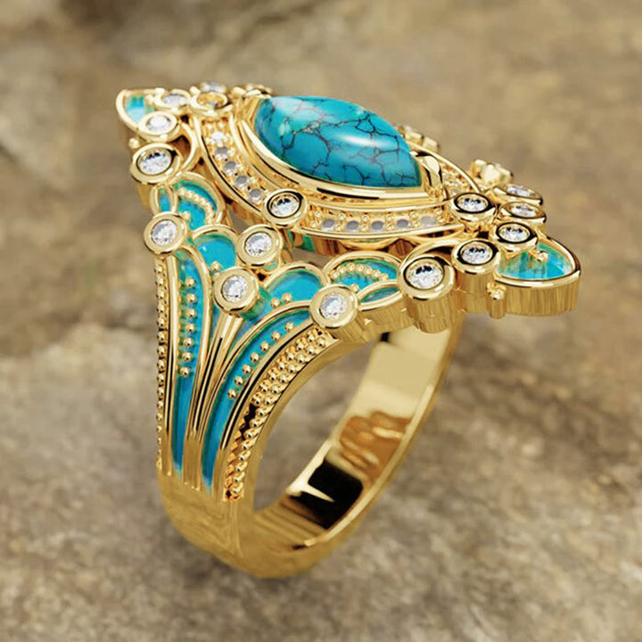 FREE Today:  Marquise Cut Turquoise Style Vintage Elegant Ring - image 1