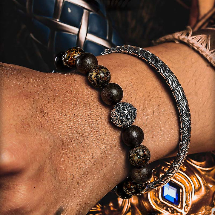 Olivenorma Golden Sheen Obsidian Premium Beaded Bracelet - image 3