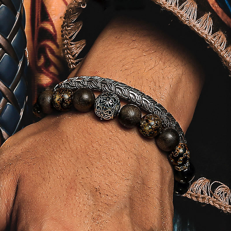 Olivenorma Golden Sheen Obsidian Premium Beaded Bracelet - image 4