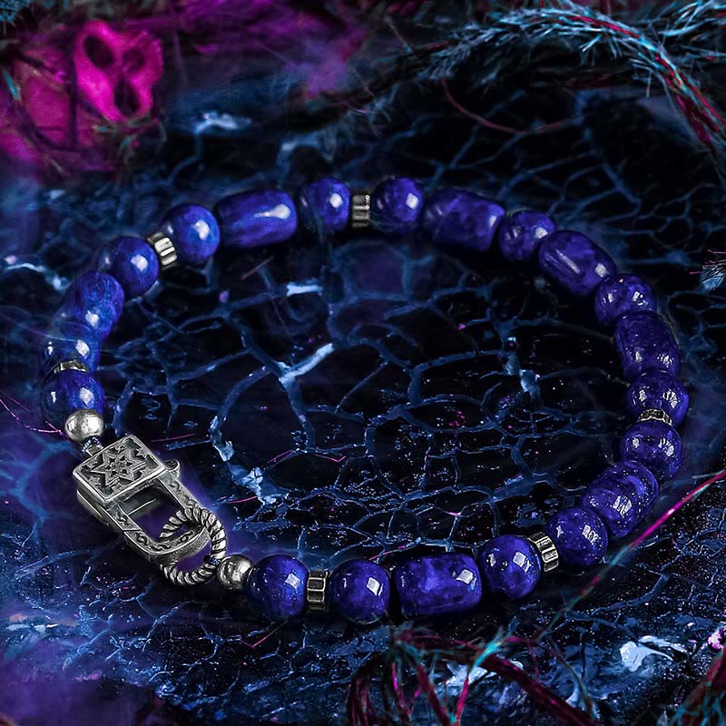Olivenorma Imperial Blue Lapis Lazuli Beaded Bracelet - image 1