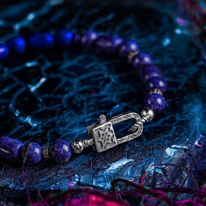 Olivenorma Imperial Blue Lapis Lazuli Beaded Bracelet - image 2