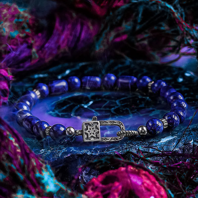 Olivenorma Imperial Blue Lapis Lazuli Beaded Bracelet - 17cm - image 0