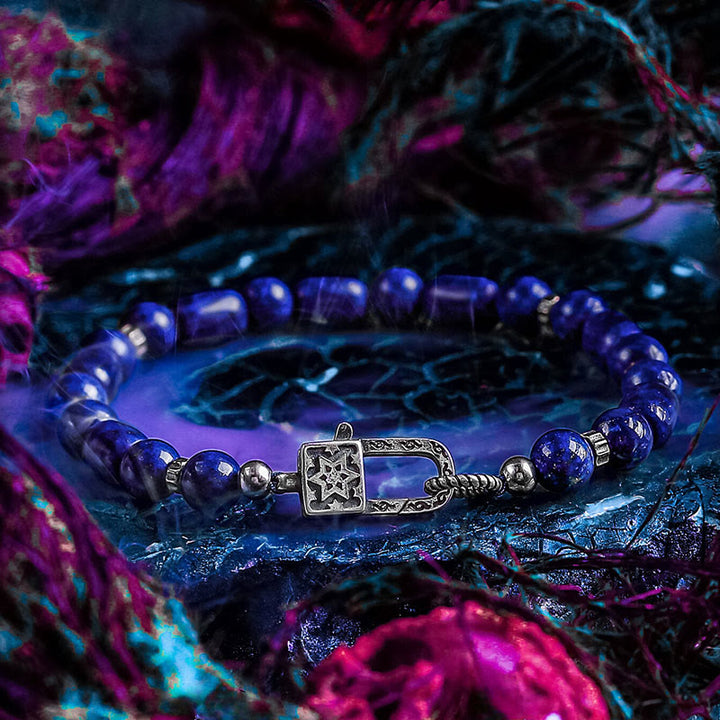 Olivenorma Imperial Blue Lapis Lazuli Beaded Bracelet - 17cm - image 0