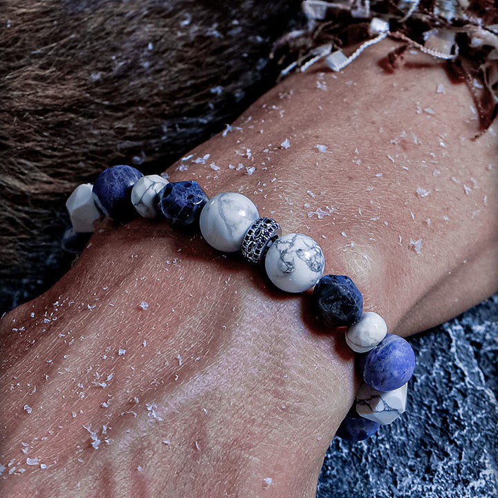 Olivenorma Sodalite&Howlite Beaded Bracelet - image 4