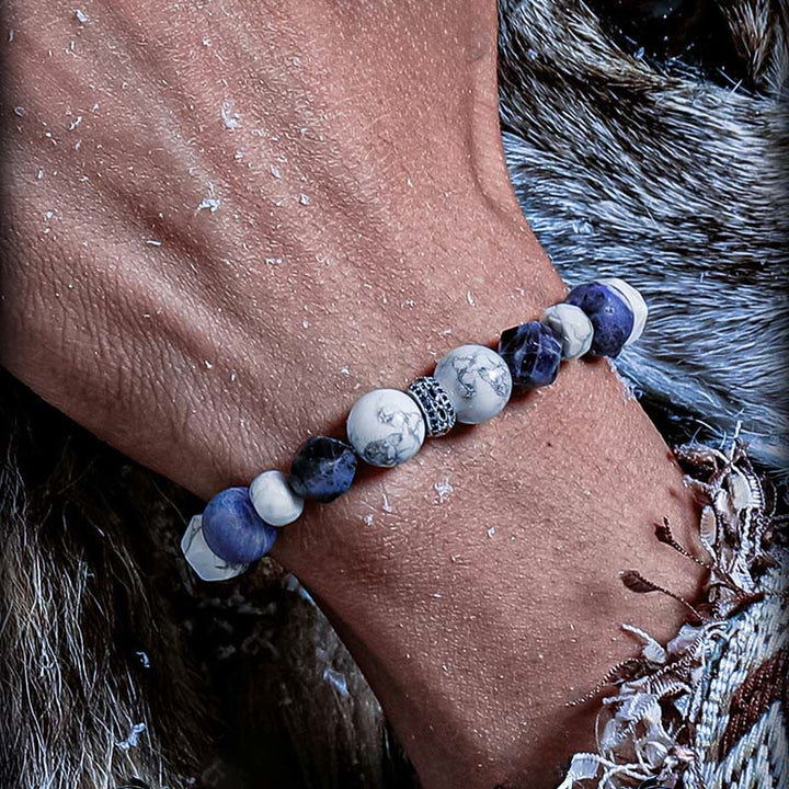Olivenorma Sodalite&Howlite Beaded Bracelet - image 3