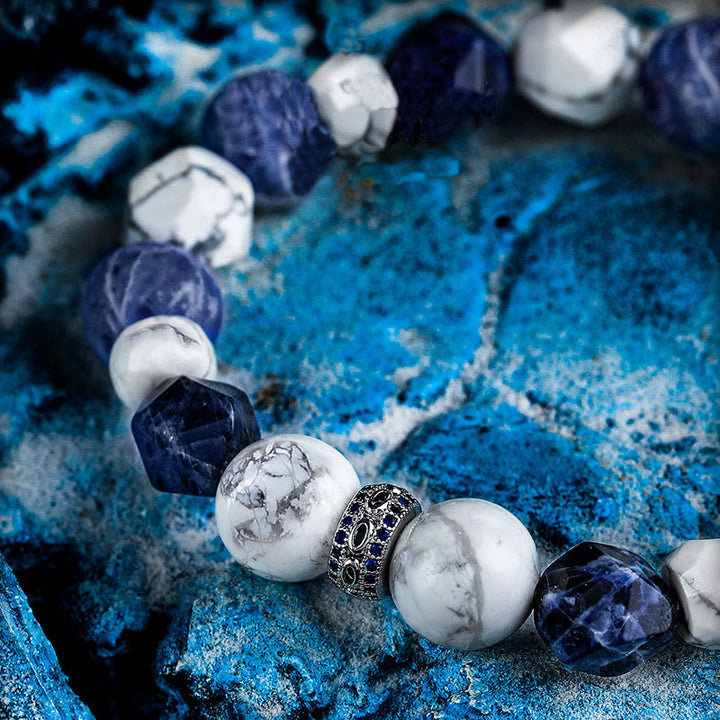 Olivenorma Sodalite&Howlite Beaded Bracelet - image 2