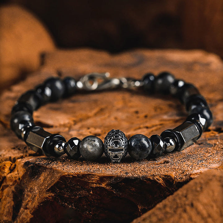 Olivenorma Tiger Eye&Labradorite Beaded Bracelet - Labradorite - 18cm - image 3