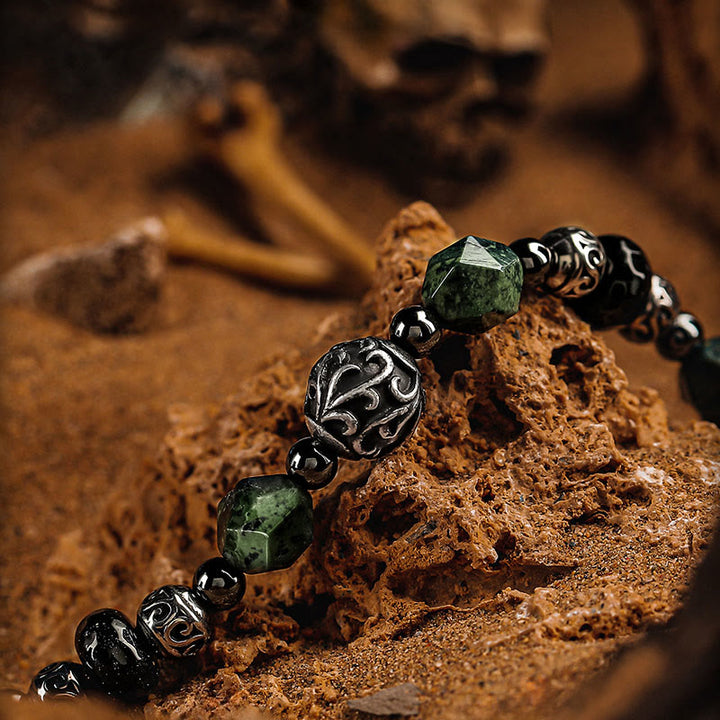 Olivenorma Malachite&Black Onyx Beaded Bracelet - image 2