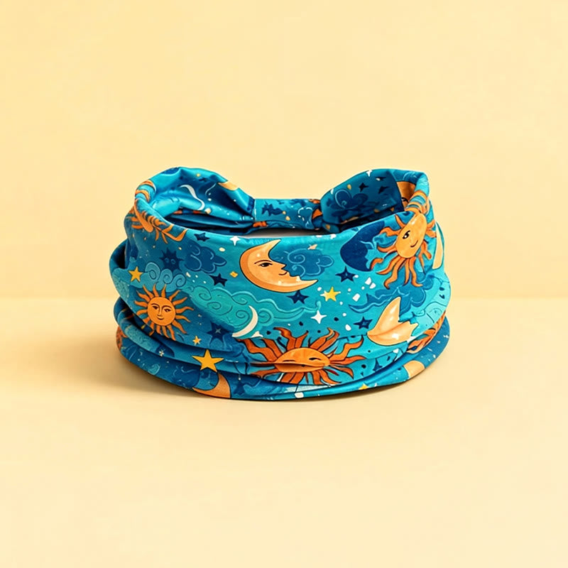 Olivenorma Boho Sun & Moon Printed Adjustable Yoga Headband - 5 - image 7