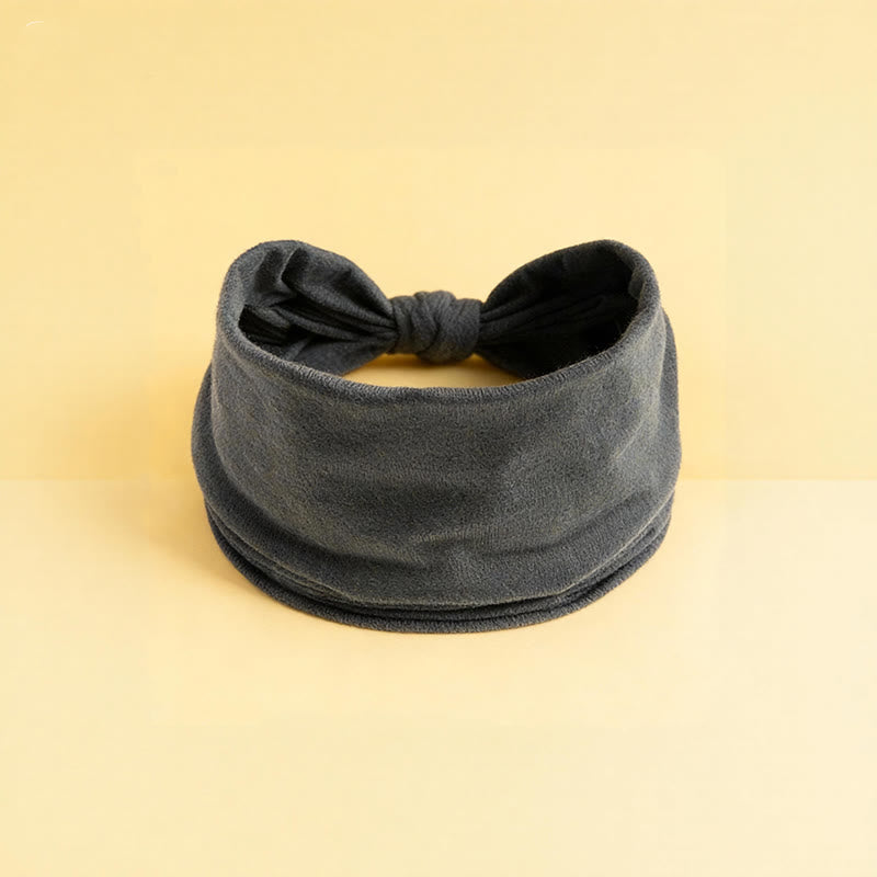 Olivenorma Boho Solid Wide Stretchy Sports Yoga Headband - Dark Gray - image 8