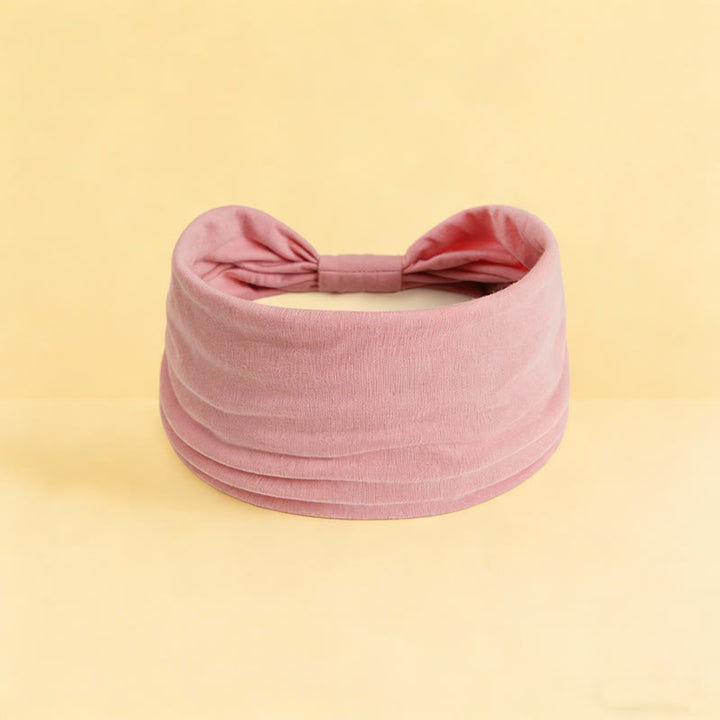 Olivenorma Boho Solid Wide Stretchy Sports Yoga Headband - Peach Pink - image 0