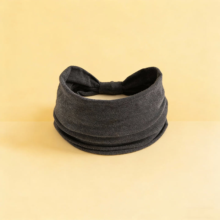 Olivenorma Boho Solid Wide Stretchy Sports Yoga Headband - Dark Gray Mix - image 14