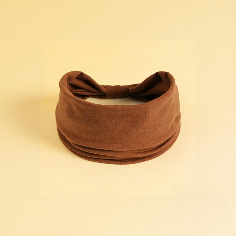 Olivenorma Boho Solid Wide Stretchy Sports Yoga Headband - Light Coffee - image 12