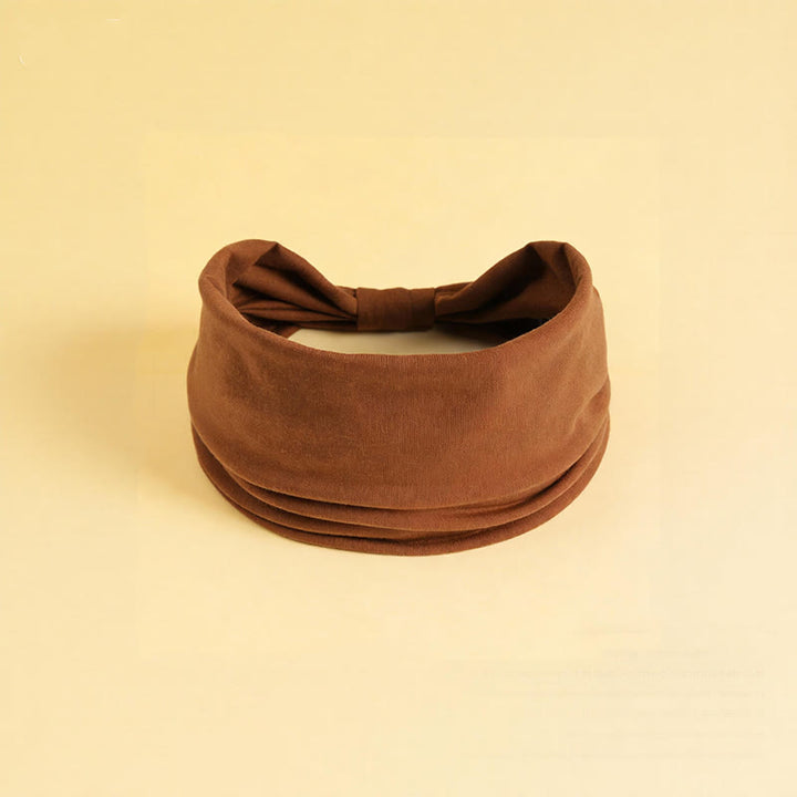 Olivenorma Boho Solid Wide Stretchy Sports Yoga Headband - Light Coffee - image 12