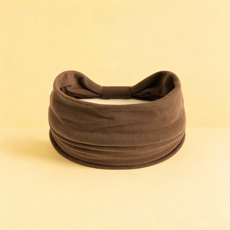Olivenorma Boho Solid Wide Stretchy Sports Yoga Headband - Dark Coffee - image 15