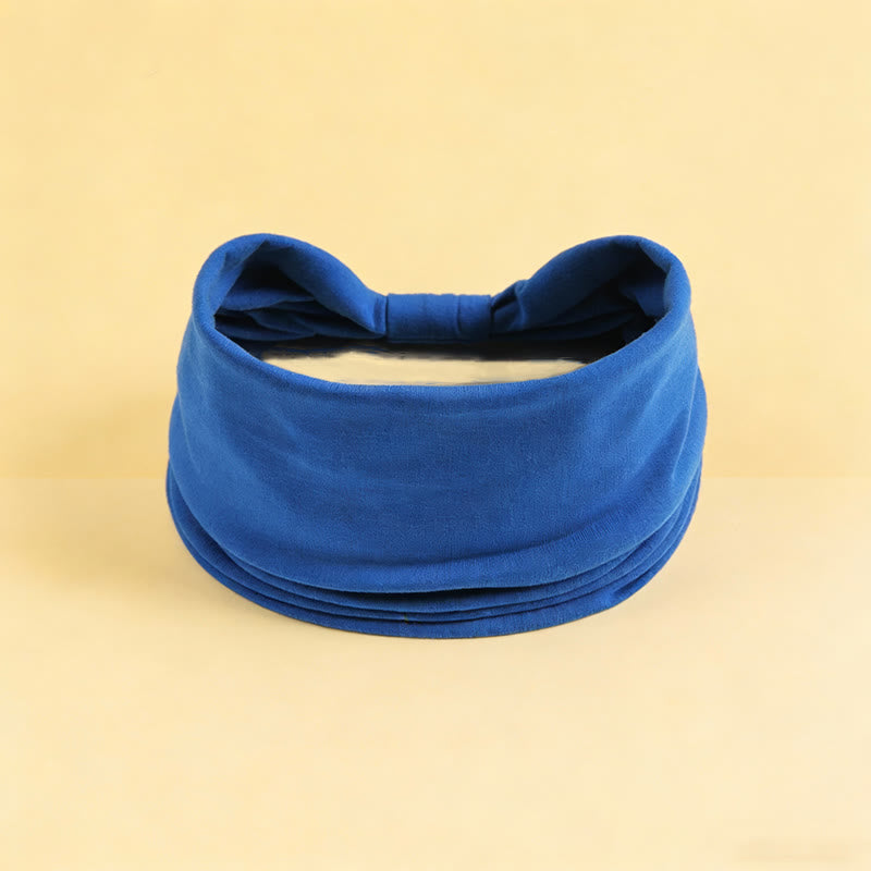Olivenorma Boho Solid Wide Stretchy Sports Yoga Headband - Dark Blue - image 6