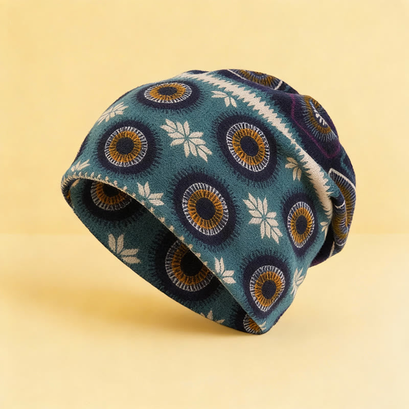Olivenorma Street Style Vintage Geometric& Sunflower Adjustable Headband - Blue - image 2