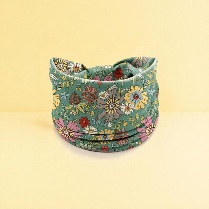 Olivenorma Boho Floral Print Adjustable Sports Headband - Light Green - image 4