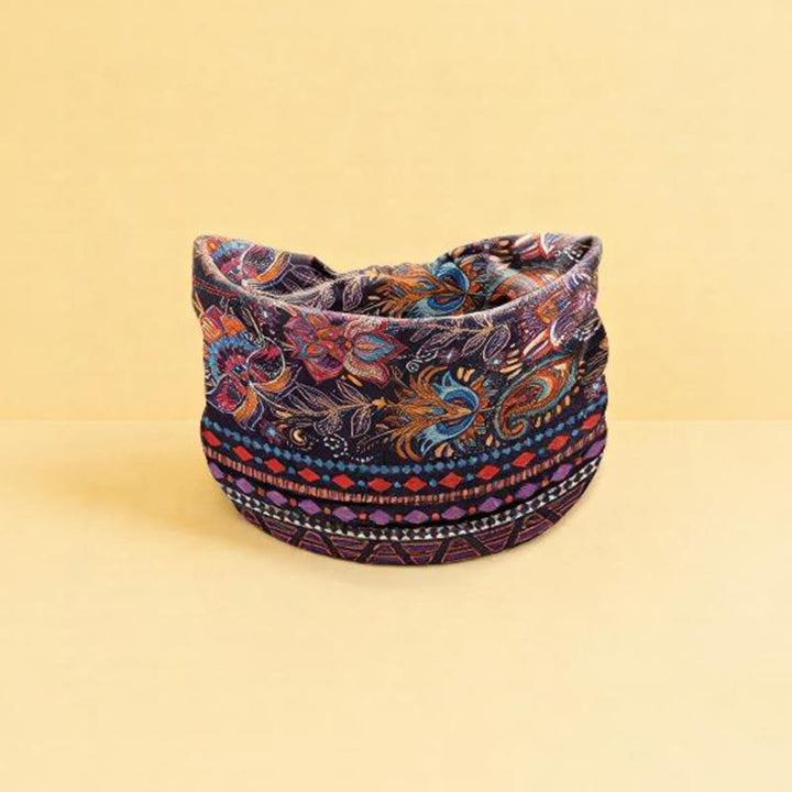 Olivenorma Boho Floral Print Adjustable Sports Headband - Light Purple - image 2