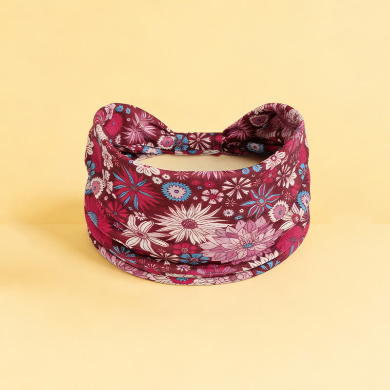 Olivenorma Boho Colorful Floral Print Adjustable Sports Headband - 19 - image 20