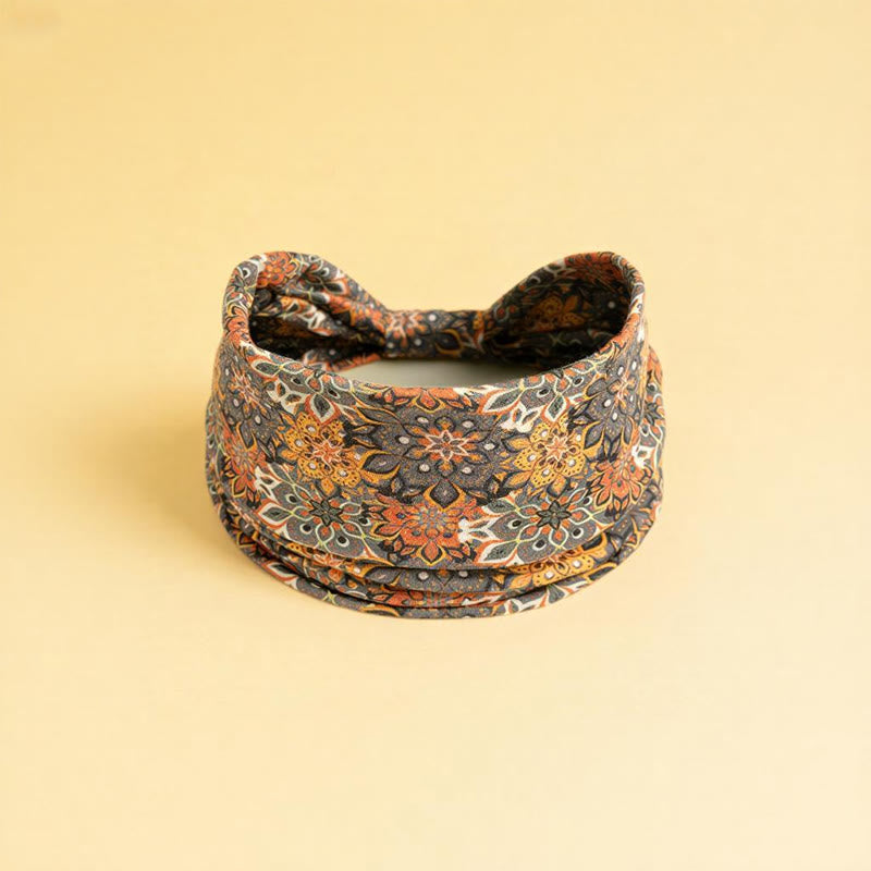 Olivenorma Boho Colorful Floral Print Adjustable Sports Headband - 3 - image 4