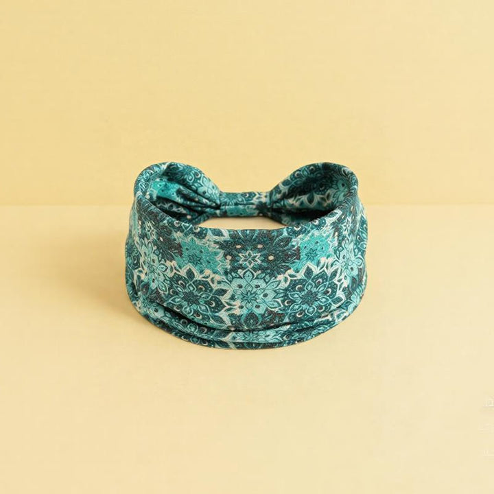 Olivenorma Boho Colorful Floral Print Adjustable Sports Headband - 2 - image 2