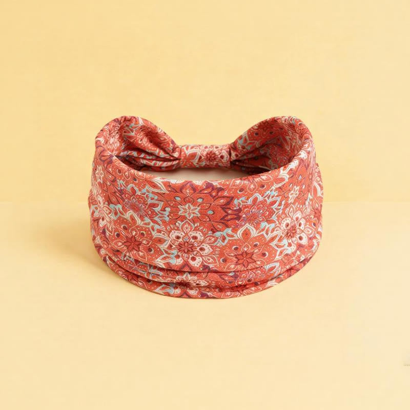 Olivenorma Boho Colorful Floral Print Adjustable Sports Headband - 1 - image 0
