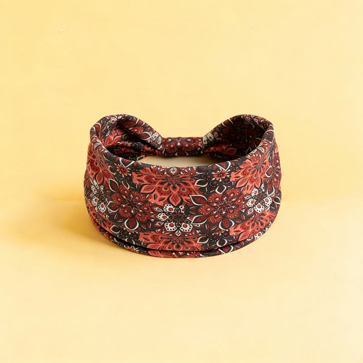 Olivenorma Boho Colorful Floral Print Adjustable Sports Headband - 5 - image 6