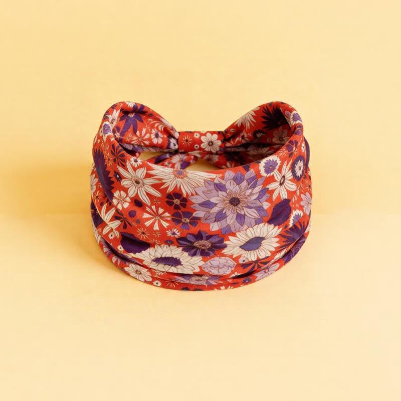 Olivenorma Boho Colorful Floral Print Adjustable Sports Headband - 20 - image 21