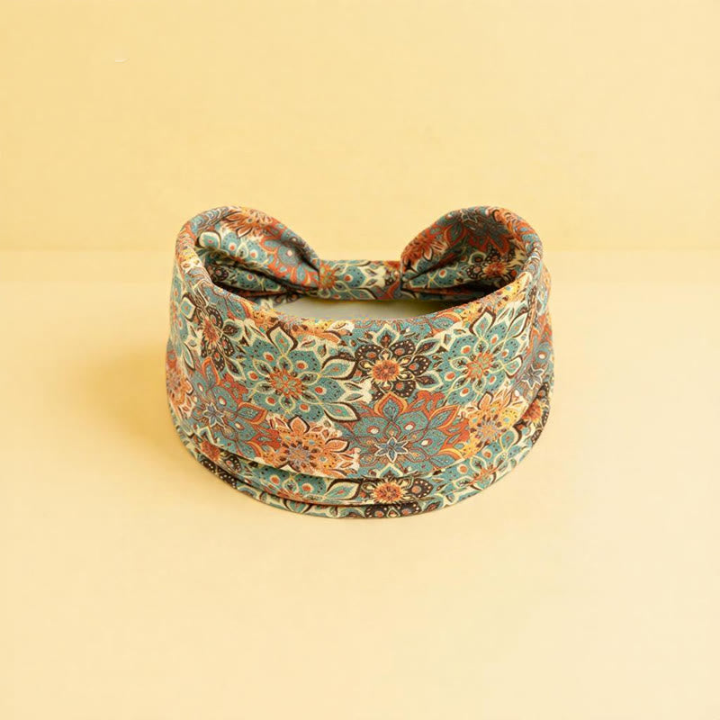 Olivenorma Boho Colorful Floral Print Adjustable Sports Headband - 4 - image 5