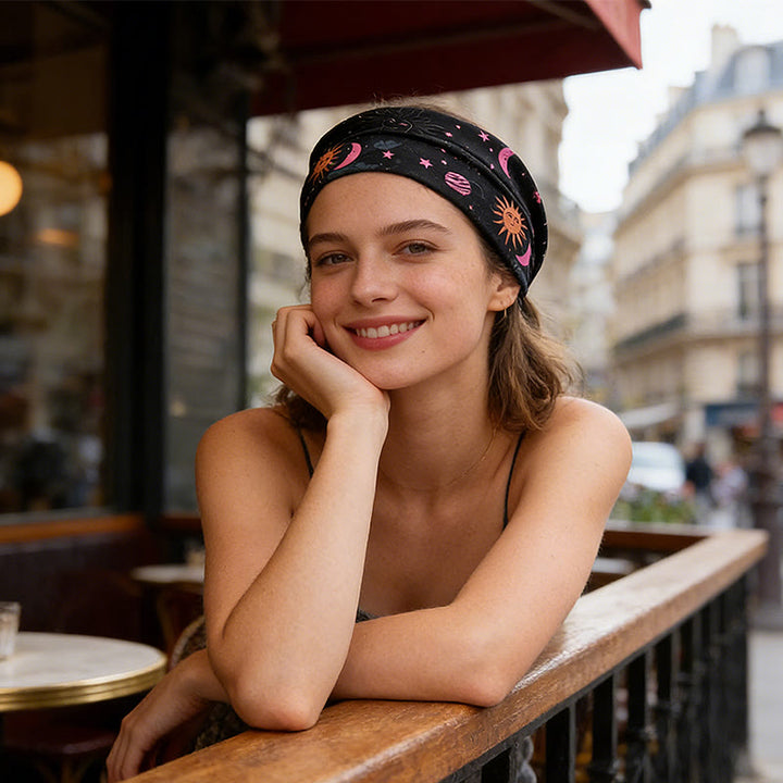 Olivenorma Boho Moon & Star  Adjustable Yoga Headband - image 1