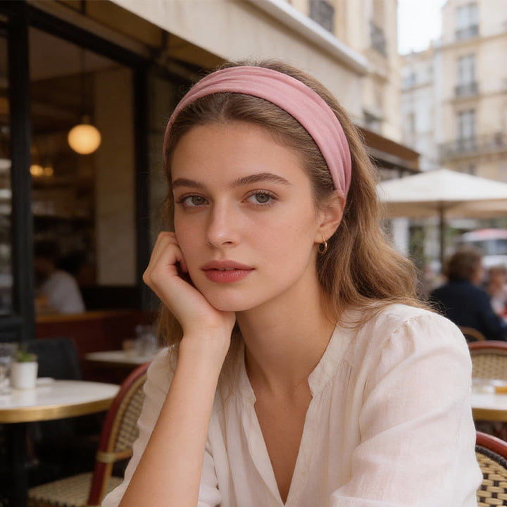 Olivenorma Boho Solid Wide Stretchy Sports Yoga Headband - image 1