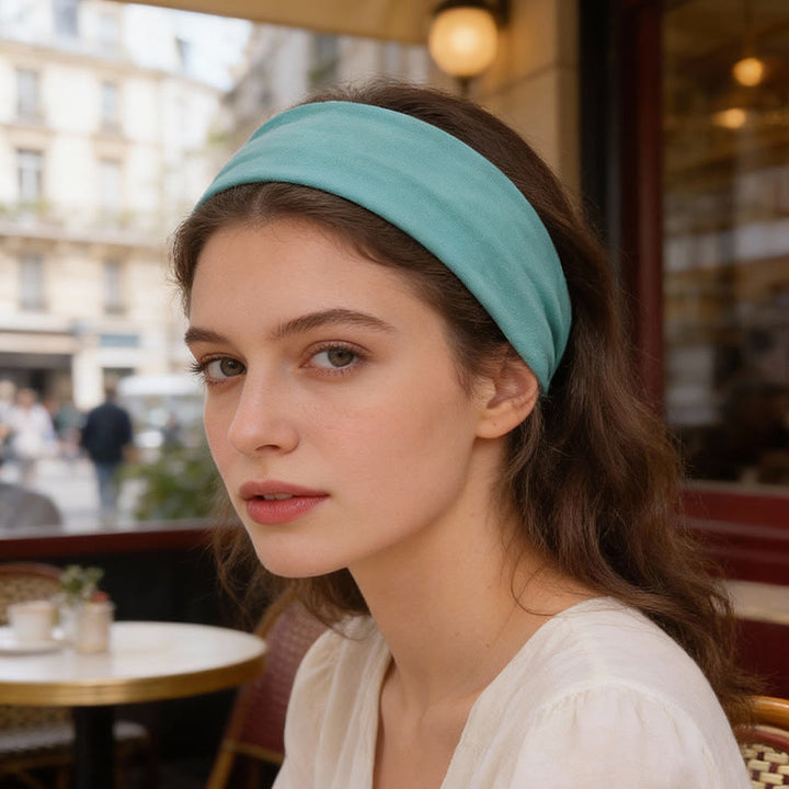 Olivenorma Boho Solid Wide Stretchy Sports Yoga Headband - image 3