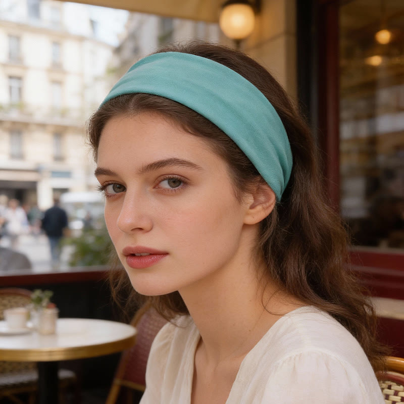 Olivenorma Boho Solid Wide Stretchy Sports Yoga Headband - image 3