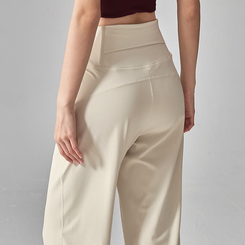Olivenorma Plain Color High-Waist  Soft Drape Yoga Pants - image 1