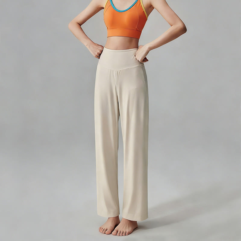 Olivenorma Plain Color High-Waist  Soft Drape Yoga Pants - image 5