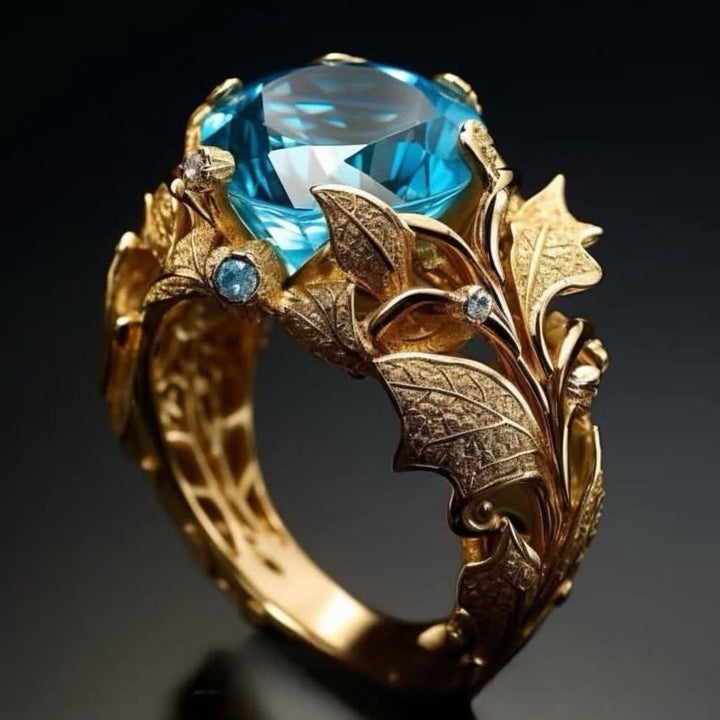 FREE Today: Vintage Blue Crystal Leaf Ring - image 7