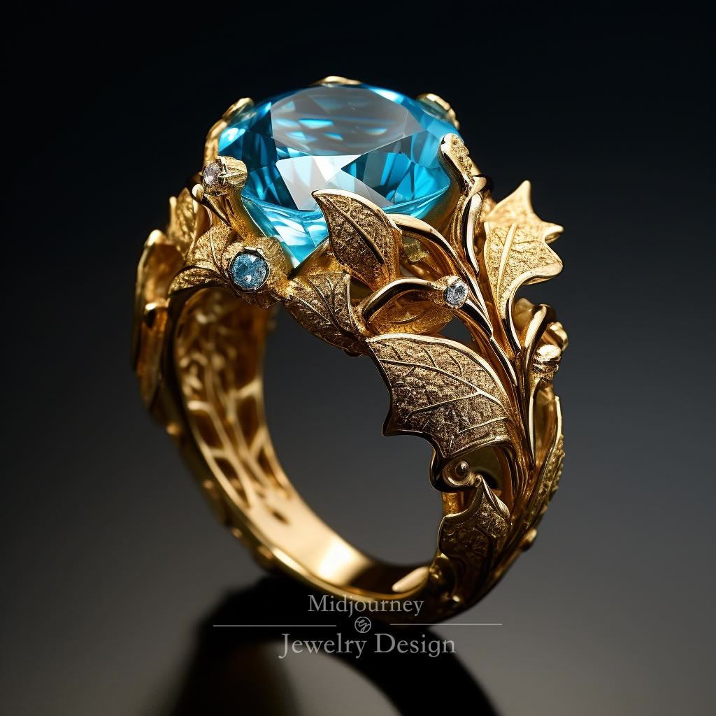 FREE Today: Vintage Blue Crystal Leaf Ring - image 5