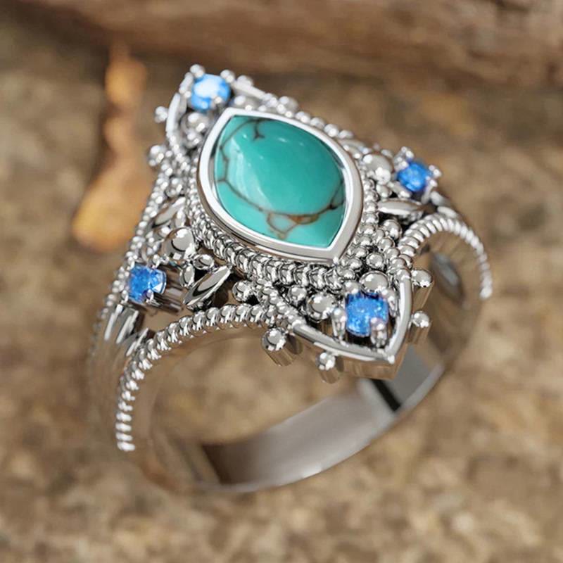 FREE Today: Bohemian Turquoise Square Ring - image 1