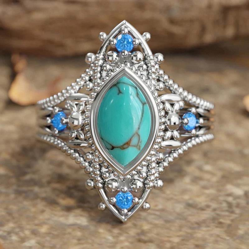 FREE Today: Bohemian Turquoise Square Ring - US 10 - image 0