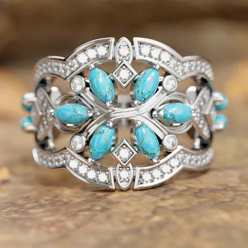 FREE Today: Vintage Floral Turquoise Ring - US 10 - image 0
