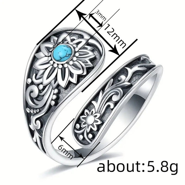 FREE Today: Adjustable Vintage Lotus Flower Ring - image 3
